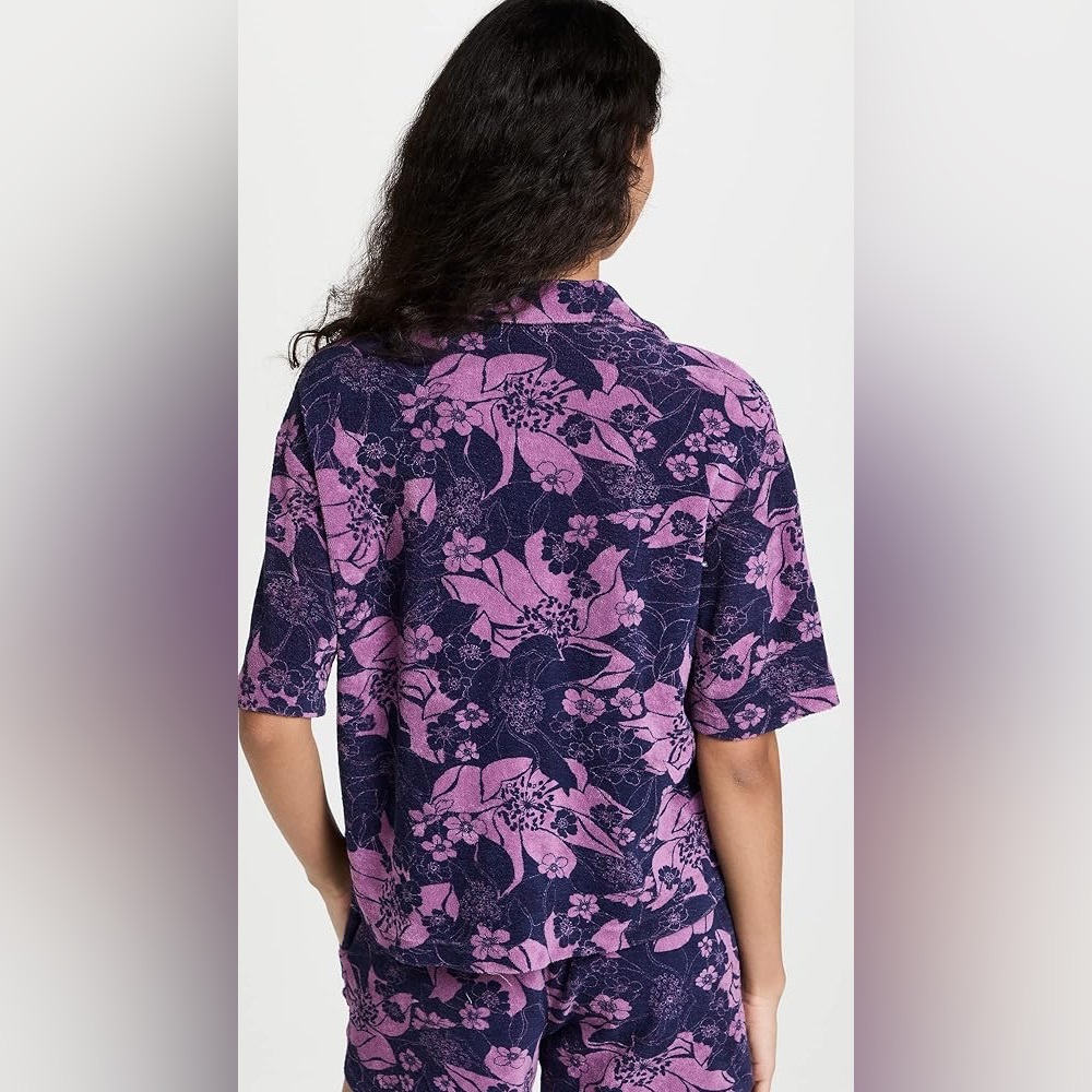 SUNDRY Women's Retro Floral Terry Shirt - Picture 4 of 8